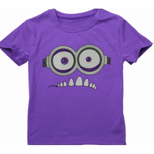 Minion monster embroidery design