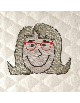 tina with glasses