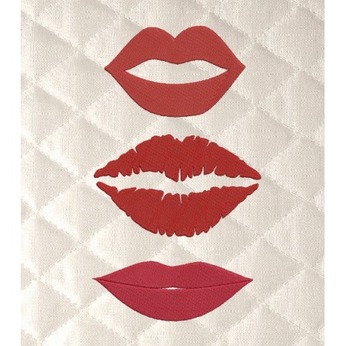 Lips embroidery design