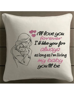 I'll love you baby embroidery design