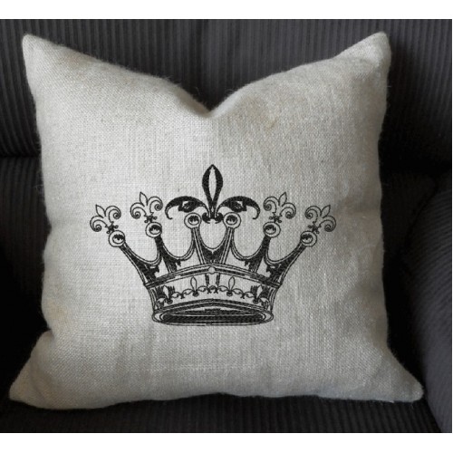 Crown embroidery design