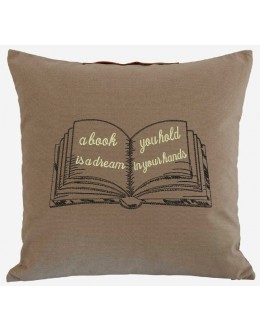 Book a book is a dream embroidery design