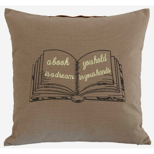 Book a book is a dream embroidery design