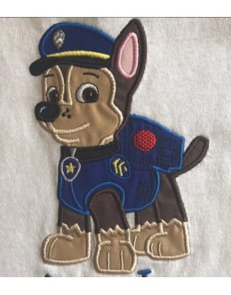 Chase Paw Patrol embroidery design