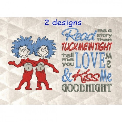 Thing 1 Thing 2 with read me a story designs