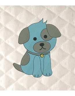Puppy dog embroidery design