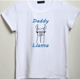 Daddy llama embroidery design