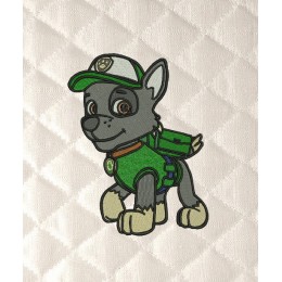 Rocky paw patrol embroidery design