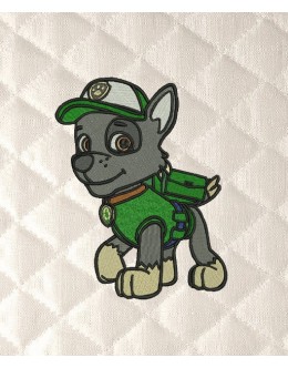Rocky paw patrol embroidery design