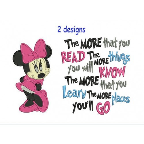 Minnie mouse with the more that you read
