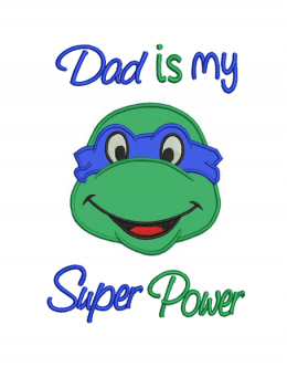Ninja Dad is my superpower embroidery design