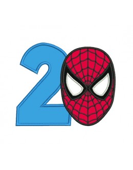 spiderman face with number 2