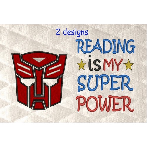 Autobots face with Reading is My Super power