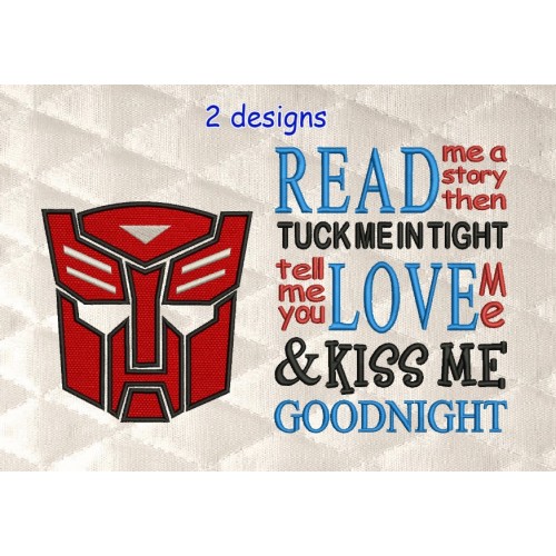 Autobots face with read me a story