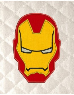 Iron Man face embroidery design
