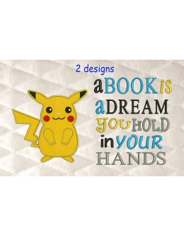 Pokemon Pikachu with a book is a dream Reading Pillow