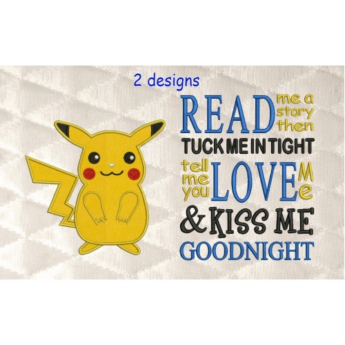 Pokemon Pikachu with read me a story Reading Pillow