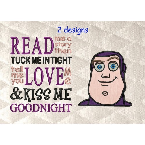toy story buzz face with read me a story