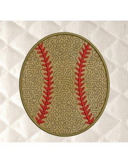 Baseball Coasters in the hoop embroidery design