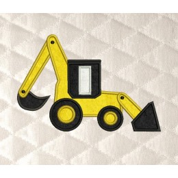 Digger applique embroidery design