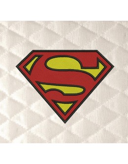 Superman logo embroidery