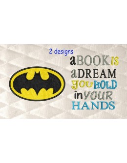 Batman logo with a book is a dream
