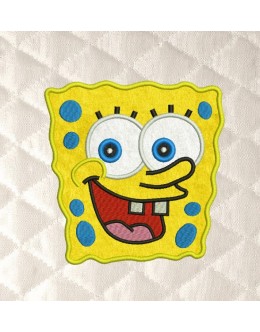 Spongebob face applique
