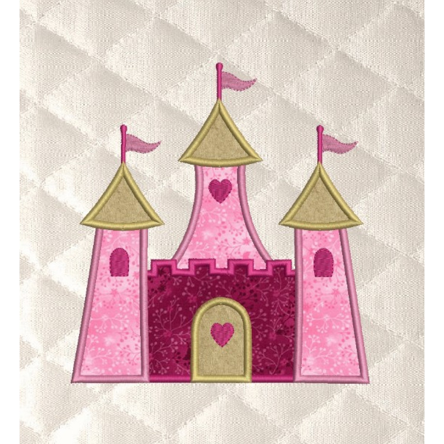 Castle princess applique Castle princess applique