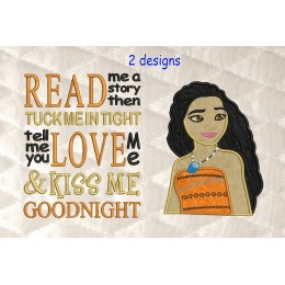 Moana Applique with read me a story Moana Applique with read me a story