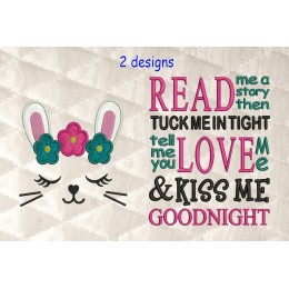Rabbit face read me a story Reading Pillow
