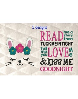 Rabbit face read me a story Reading Pillow