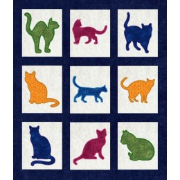 Cats applique set 9 designs