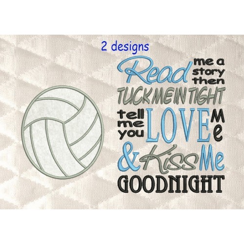 volleyball applique with read me