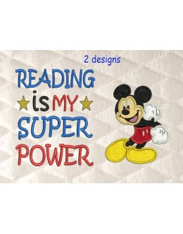 Mickey Mouse with Reading is My Superpower