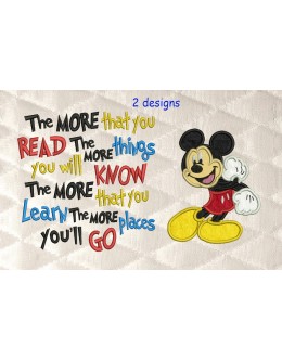Mickey Mouse with the more that you read designs