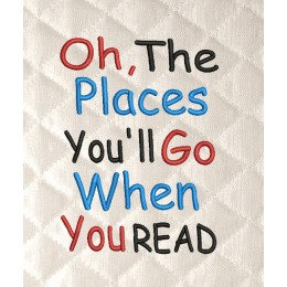 Oh the places embroidery