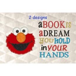 Elmo with a book is a dream Reading Pillow