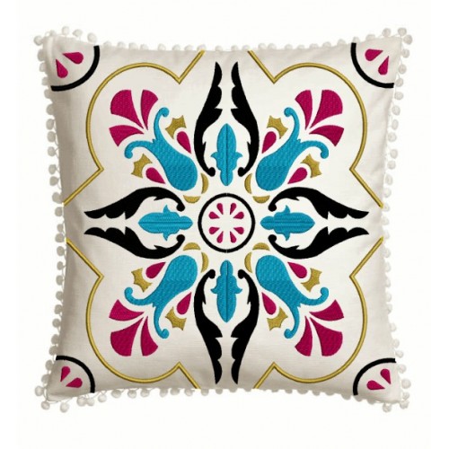 Moroccan Tiles pillow in the hoop