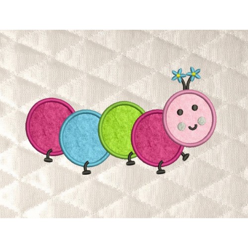 Worm embroidery design