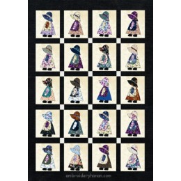 sunbonnet applique design