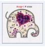 Elephant quilt block in the hoop embroidery design