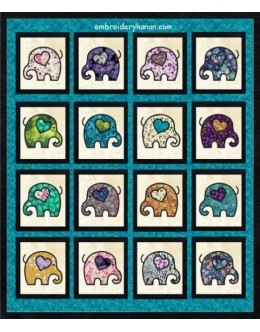 Elephant quilt applique