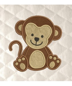 Baby monkey applique
