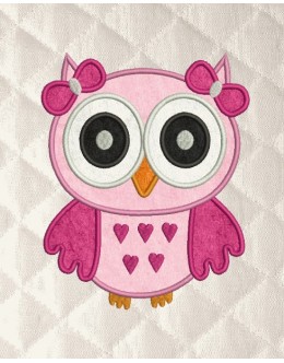 Owl girl applique
