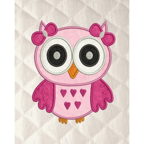 Owl girl applique