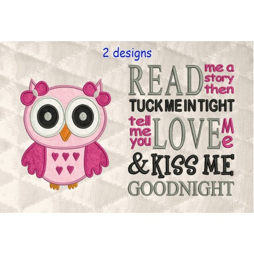 Owl girl with read me a story