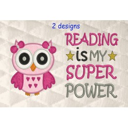 Owl girl Reading is My Superpower