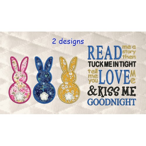 Three Bunny with read me a story