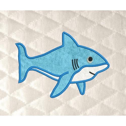 Shark embroidery design