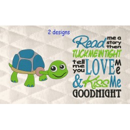 Turtle with read me story Reading Pillow